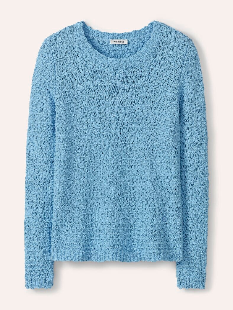 Strukturpullover mit Noppen-Effekt Skyblue