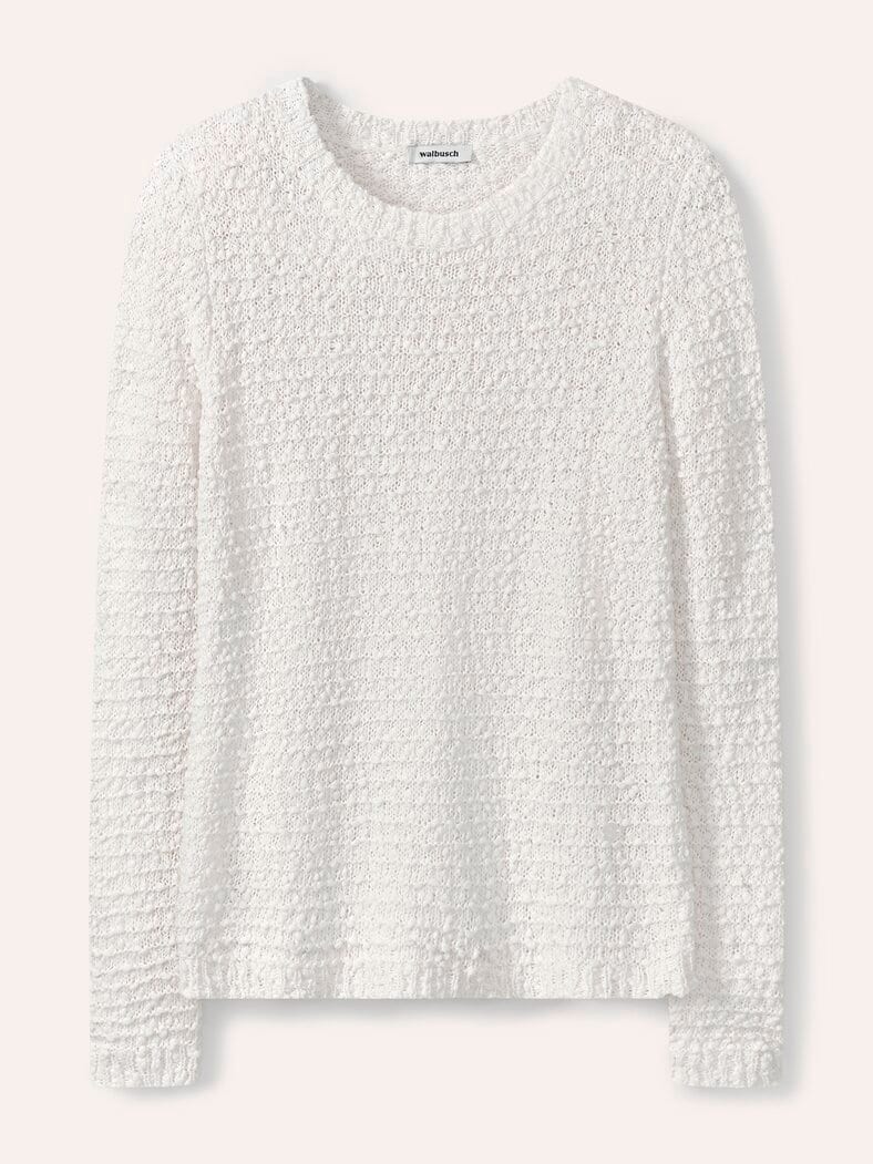 Strukturpullover mit Noppen-Effekt Offwhite