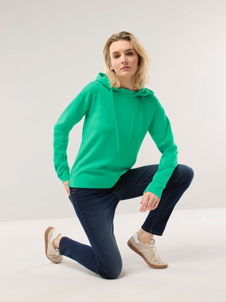 Sweatshirt mit Kapuze Kleegrün