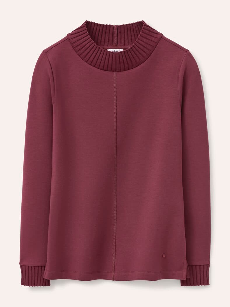 Sweatshirt mit Strick Merlot