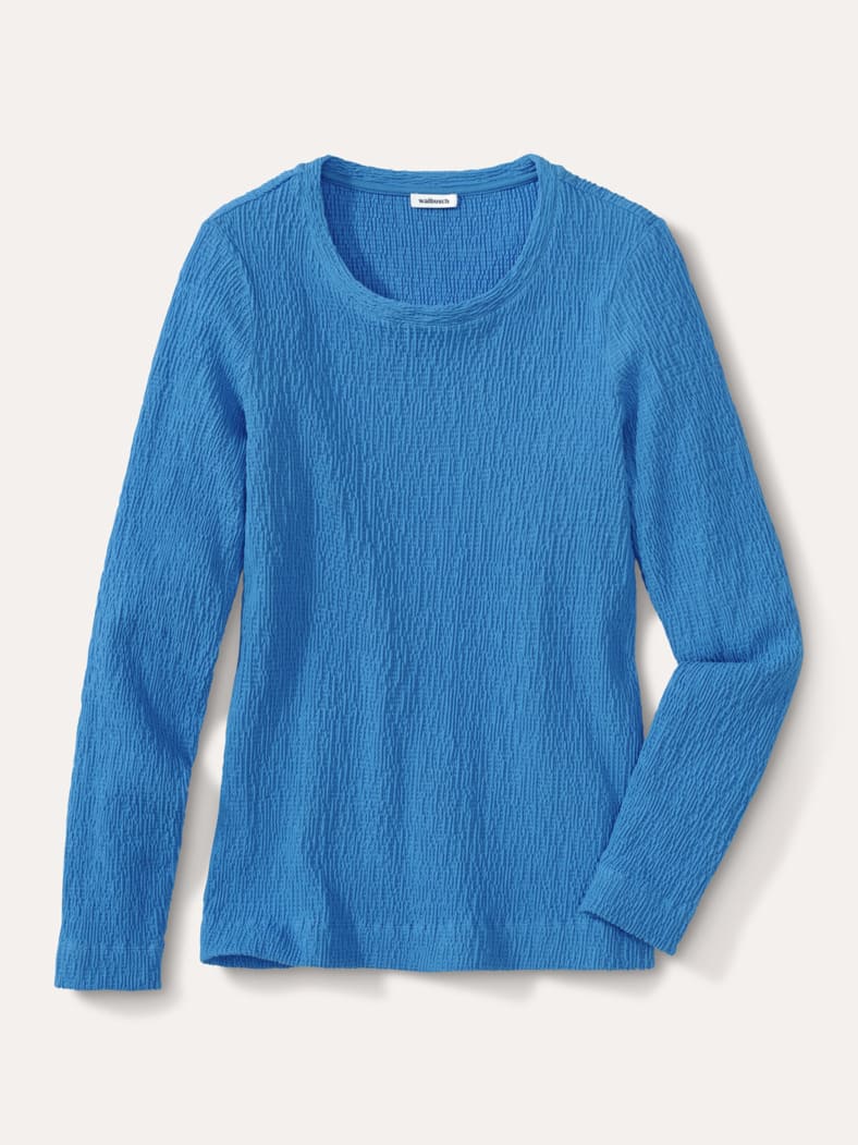 Baumwollshirt Easycare Königsblau