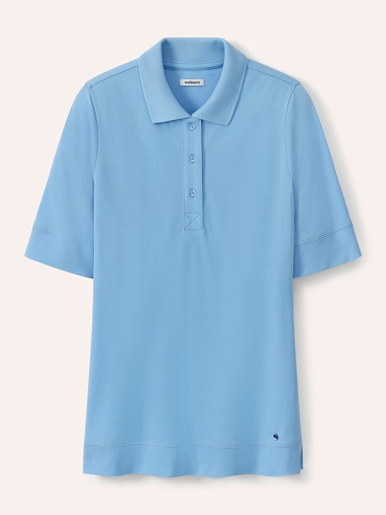 Pimacotton Basic Polo  Halbarm Skyblue