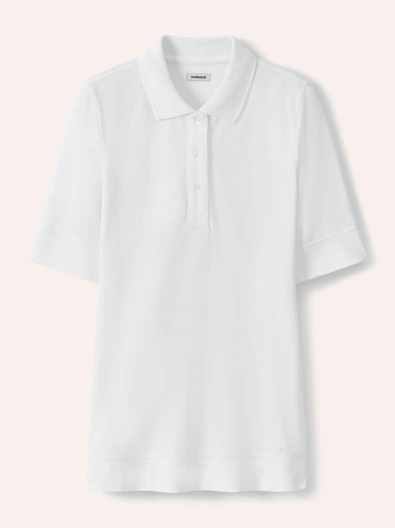 Pimacotton Basic Polo  Halbarm Offwhite