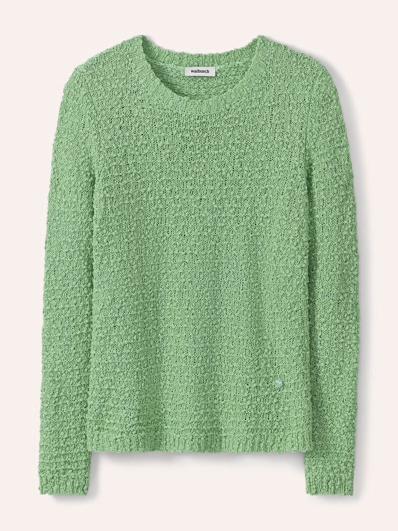 Strukturpullover mit Noppen-Effekt Salbei