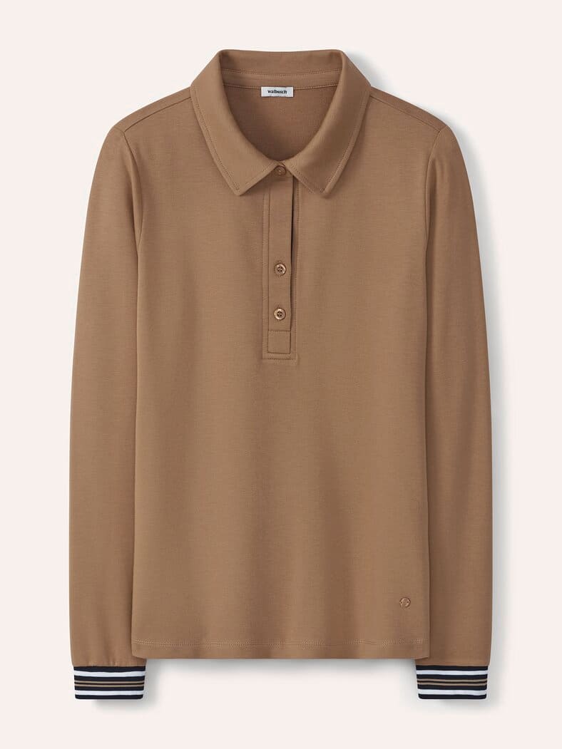 Poloshirt Contrastdetail Praline