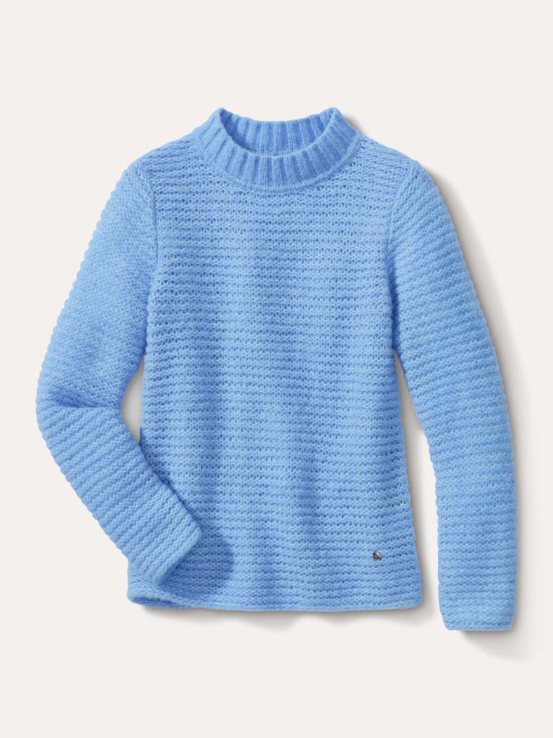 KERO Alpaka-Pullover Jeansblau