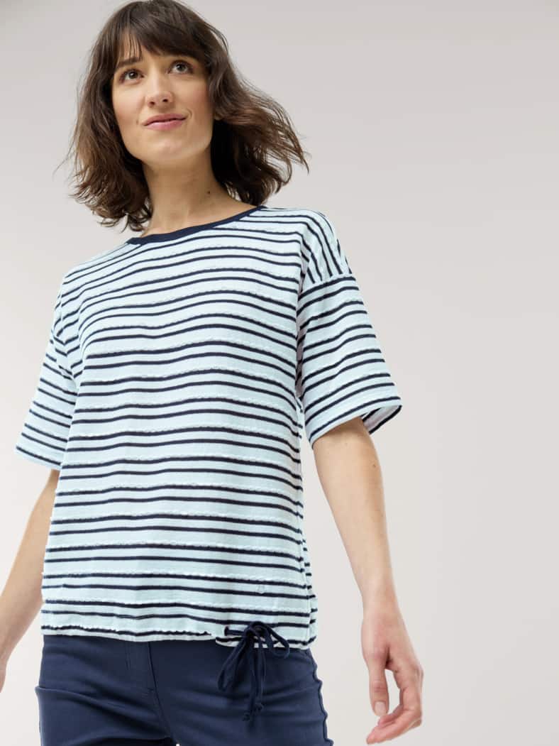 Blousonshirt Wellenreiter weiß/marine