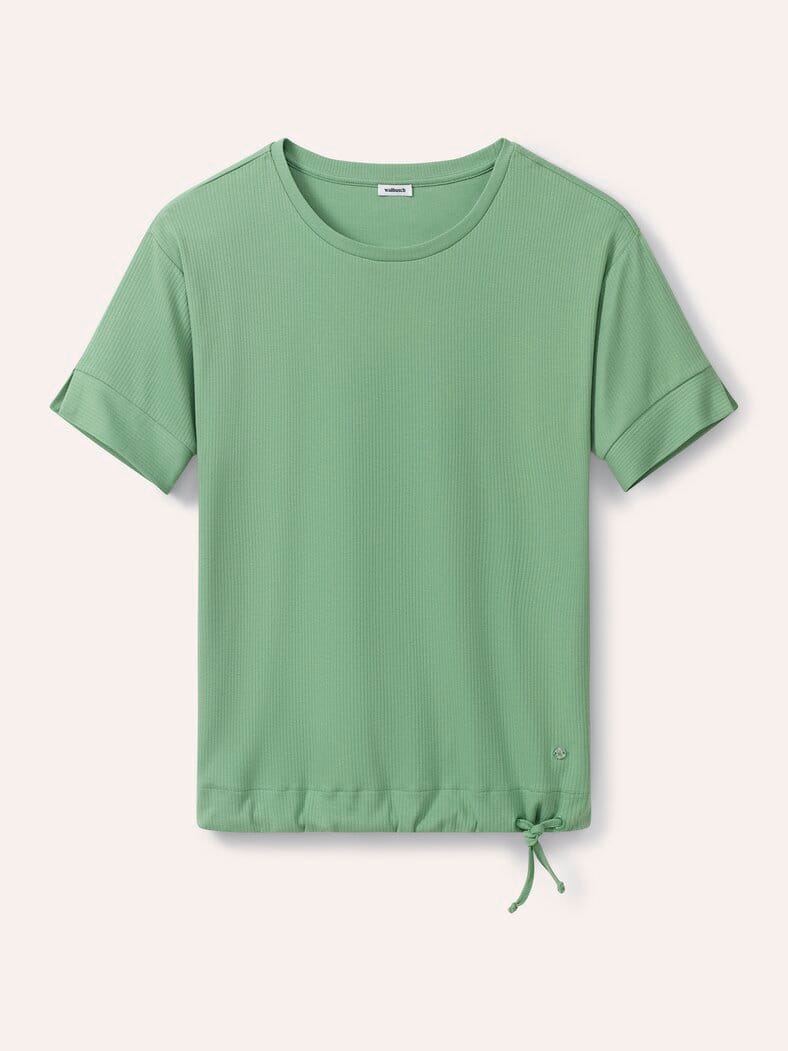 Blousonshirt in Rippenstruktur Basilikum