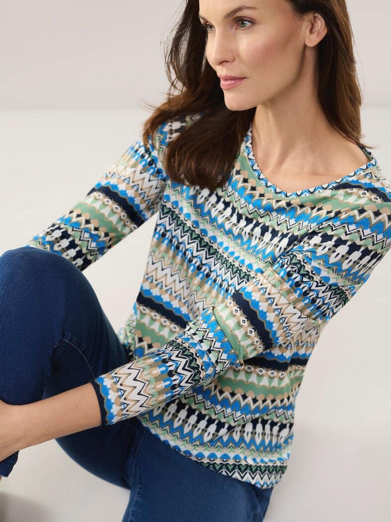 Blousonshirt Stadtsafari Multicolor Grün