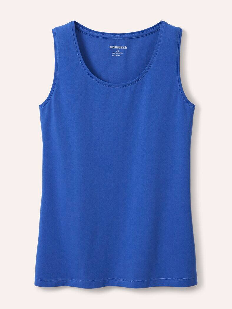 Baumwoll-Basic -Top Tintenblau