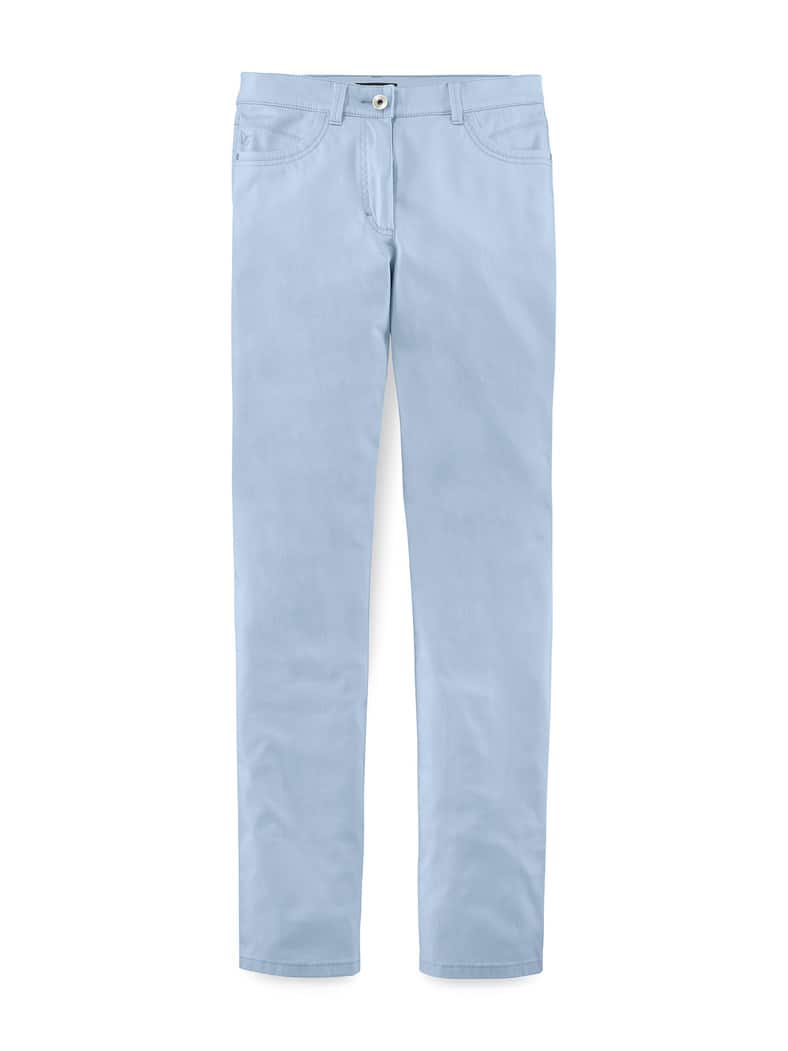 Extraglatt Baumwollhose Eisblau