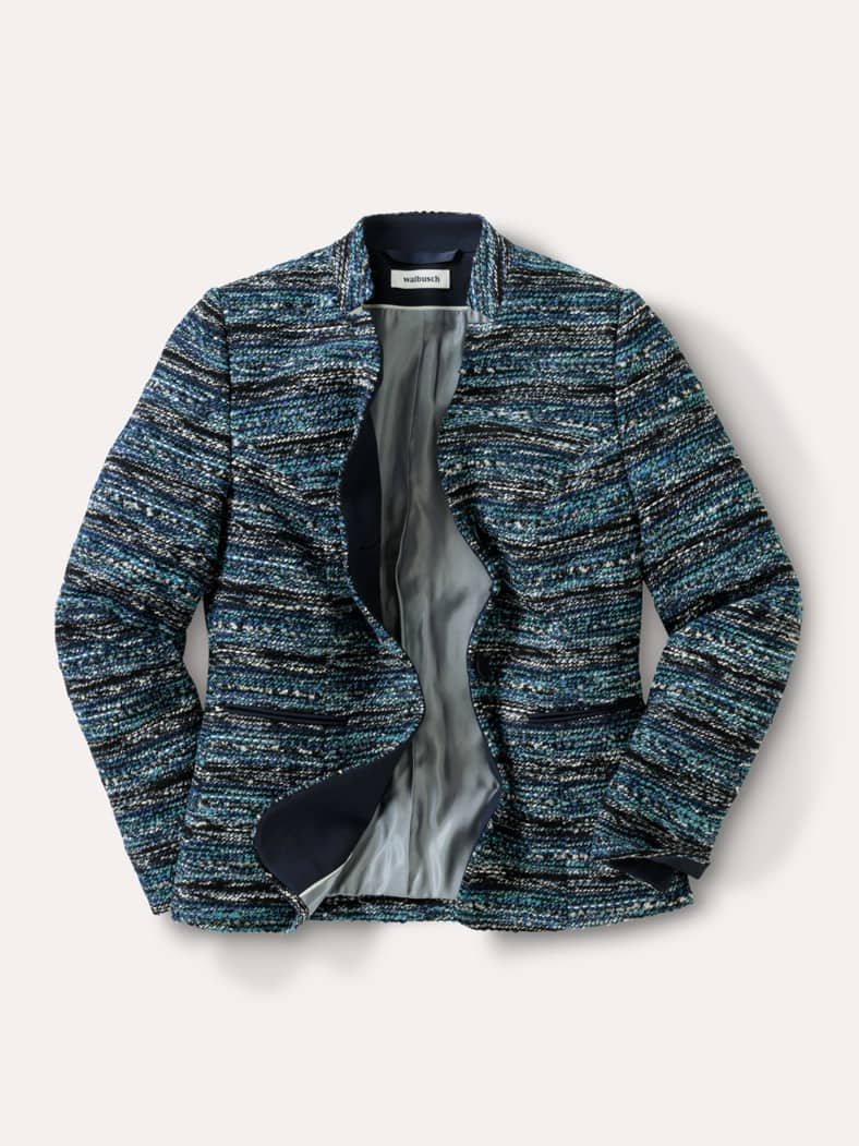 Boucleblazer Denimlook blau