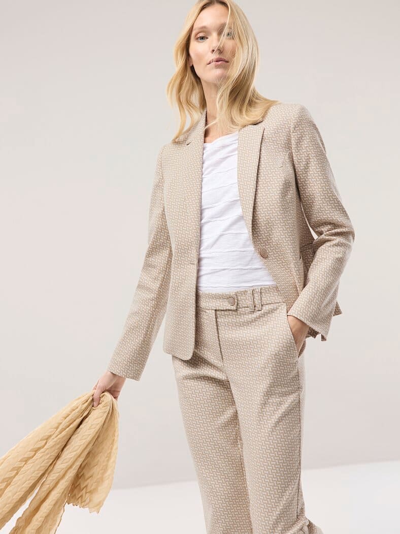 Jacquardblazer Sand
