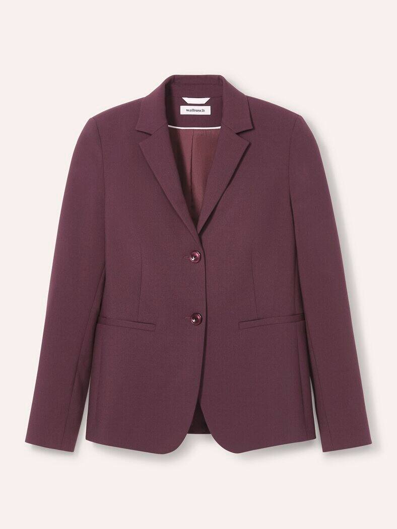 Knitterarmer Blazer mit Revers Merlot