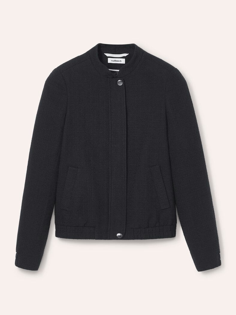 Blouson aus Boucle Schwarz