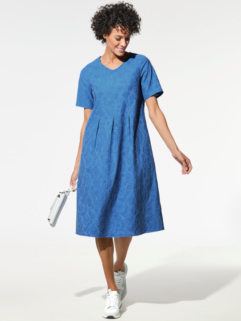 Jacquardkleid Königsblau