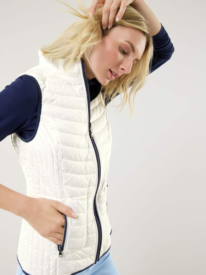 Wende-Steppweste Offwhite/Marine