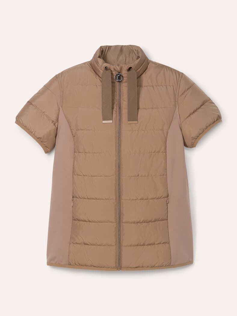 Steppweste mit Jerseyeinsatz Praline