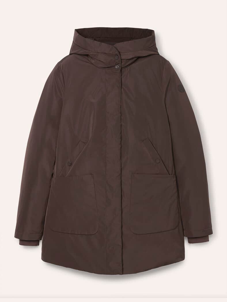 Warme Jacke mit Thermozonen Kastanie