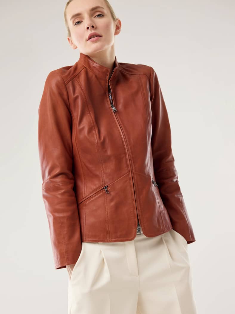 Lammnappa-Jacke Zimt