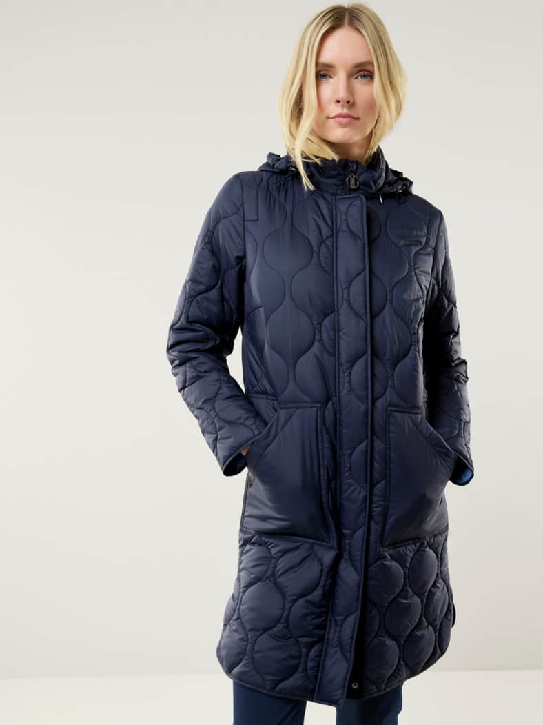 Sandwich-Leicht-Steppmantel Marine