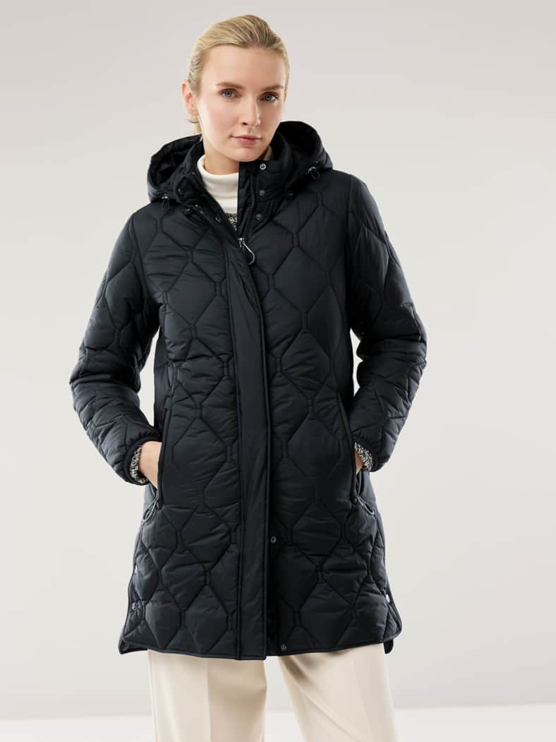 Thermo Sandwich Steppmantel Schwarz