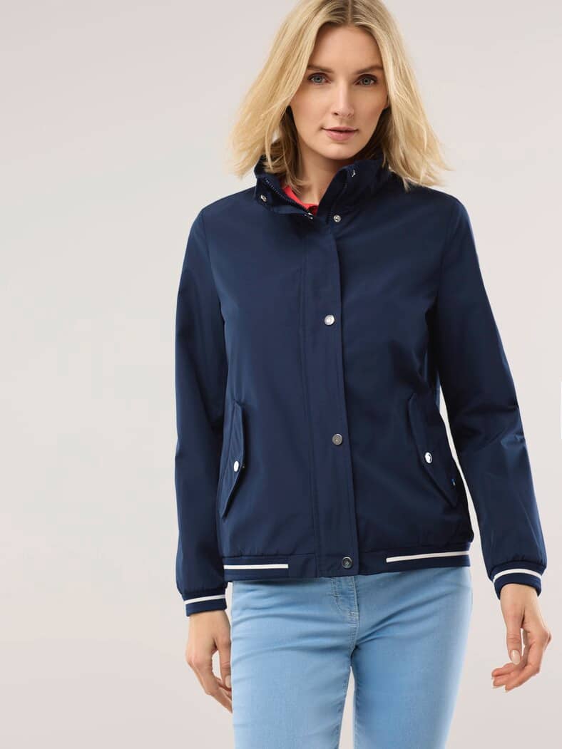 Blousonjacke Baumwollmix Marine