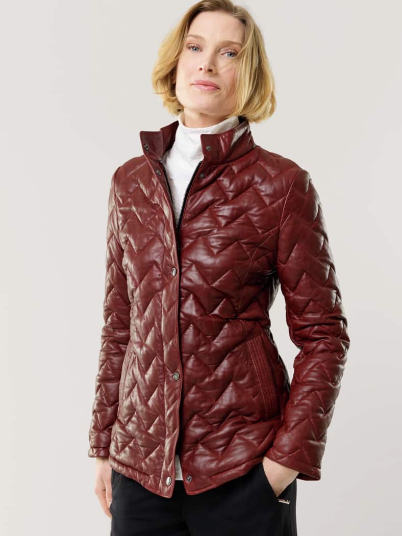 Lammnappa Jacke Sandwichstepp Chianti