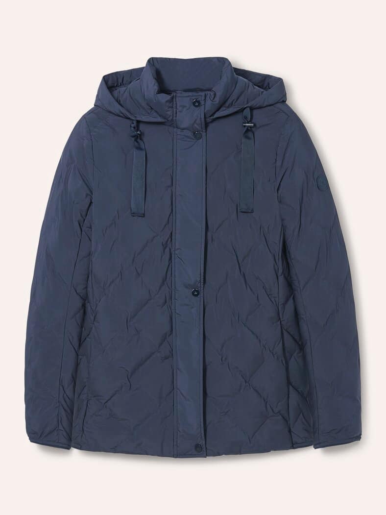 Leichte Steppjacke mit Rautenmuster ohne Nähte Nachtblau