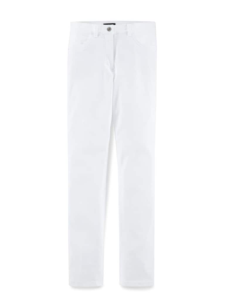 Extraglatt Baumwollhose Slim Fit Weiß