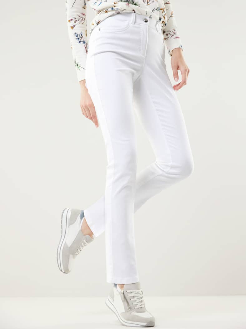 Extraglatt Baumwollhose Feminine F Weiß