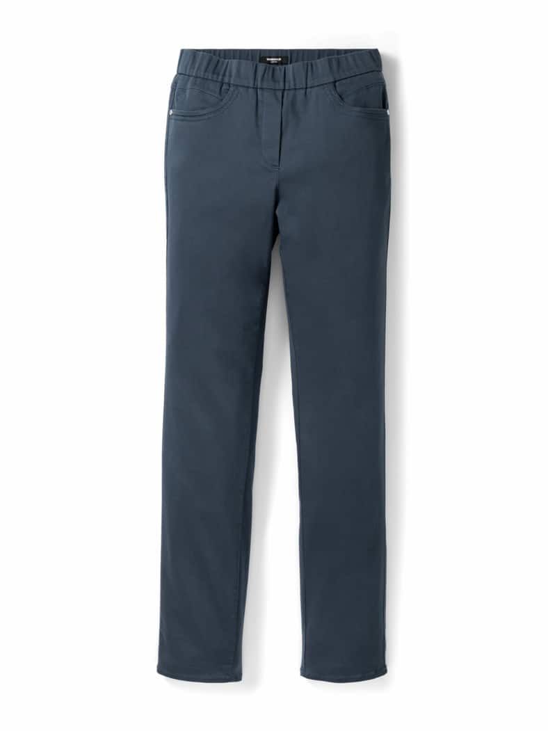 Thermo-Extraglatt Baumwollhose Jeansblau