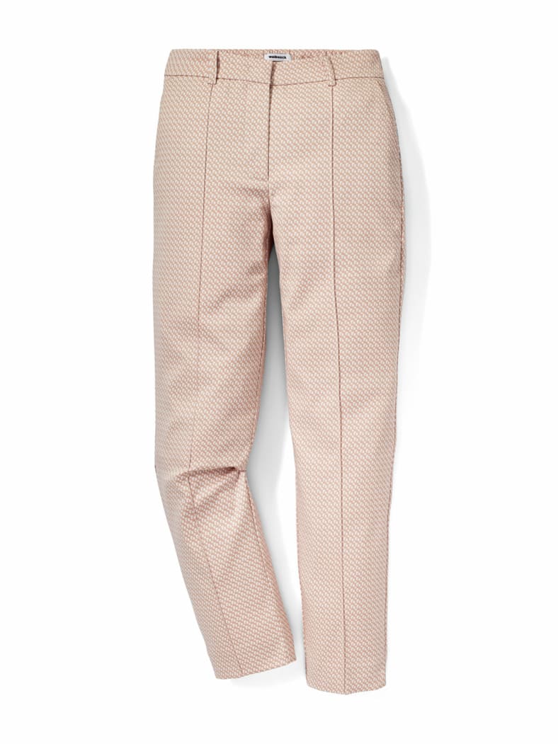 7/8-Jacquardhose Minimal Creme