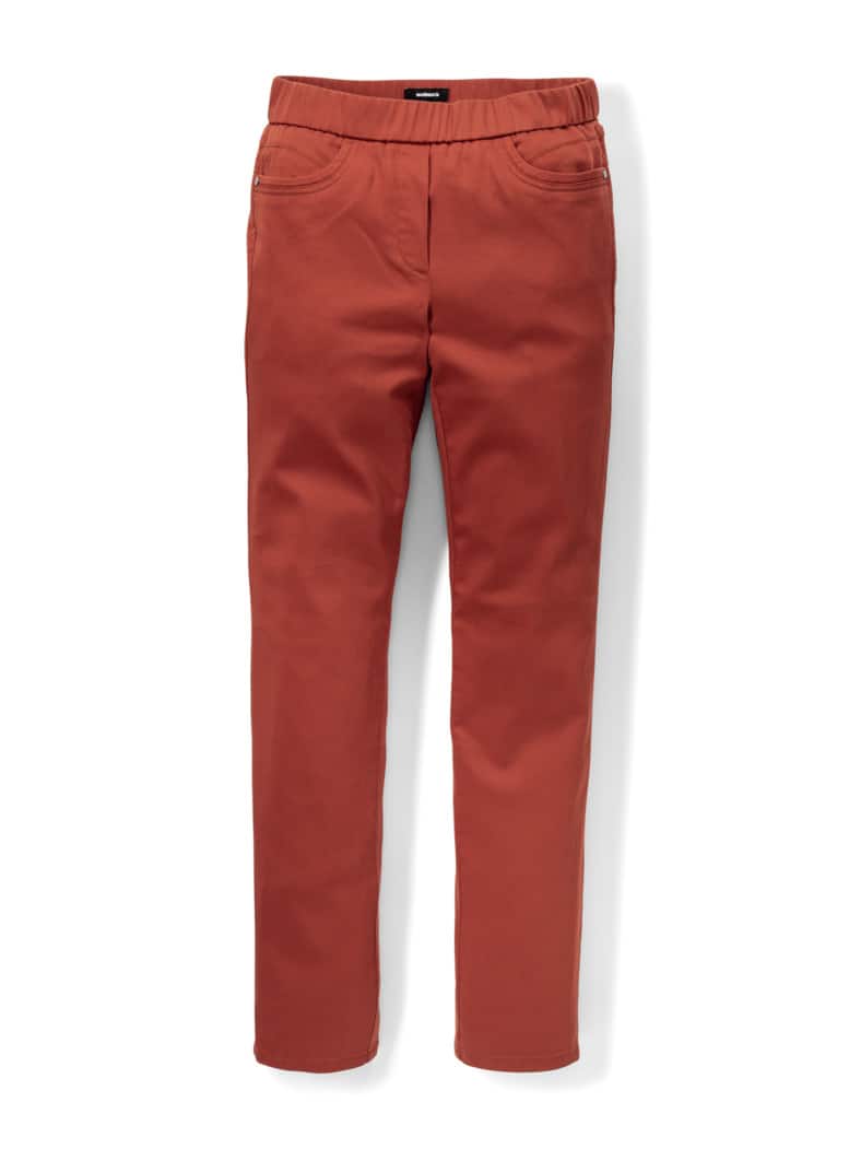 Thermo-Extraglatt Baumwollhose Zimt