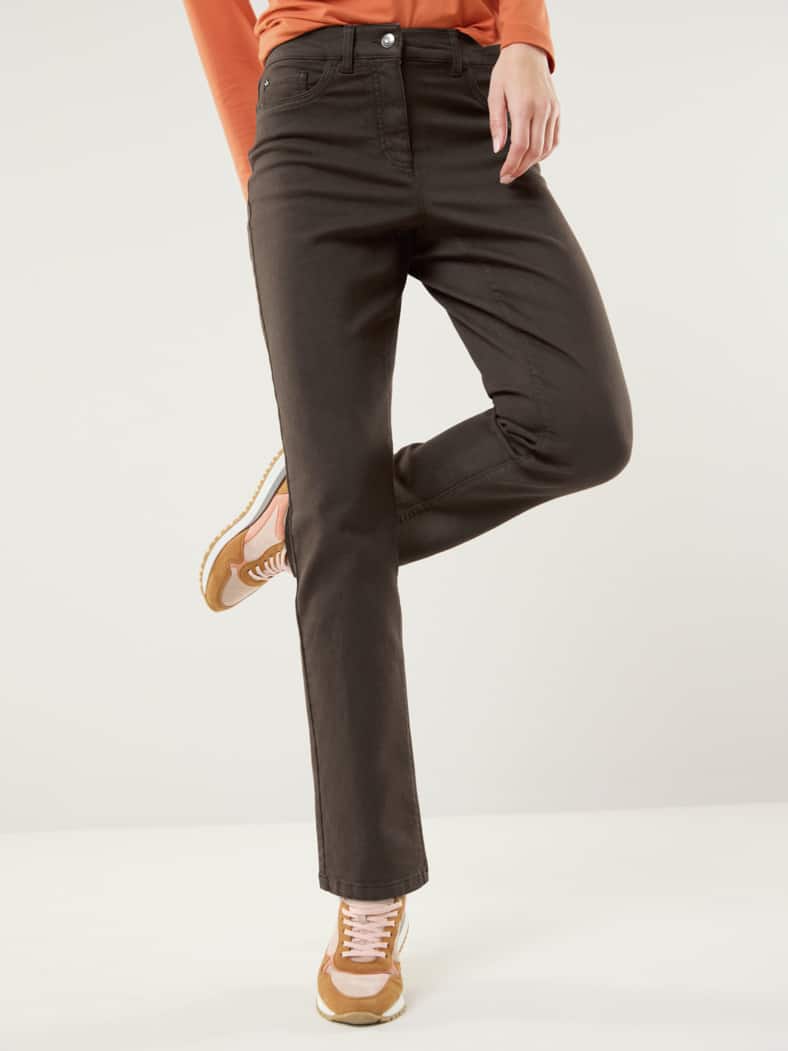 Husky-Jeans Kaffeebraun