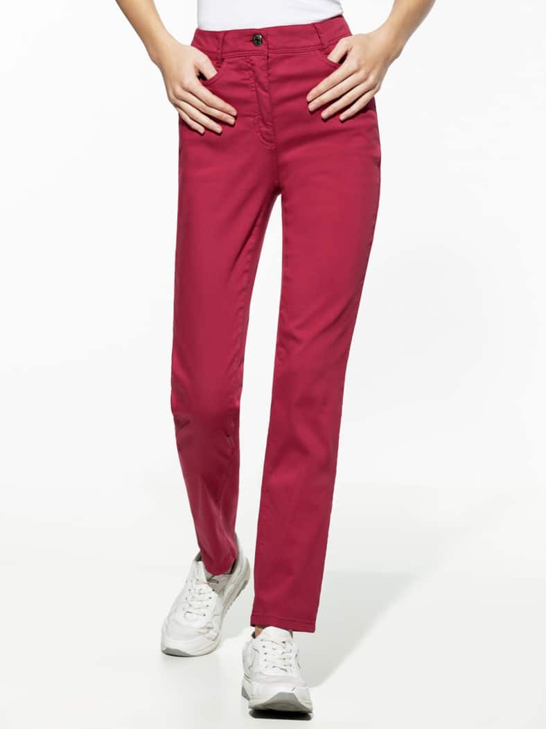 Yoga-Jeans Ultrastretch Dunkelrot