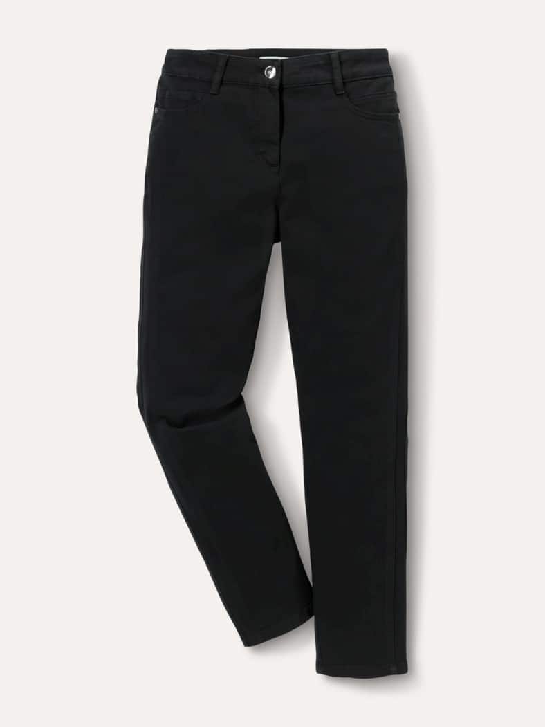 7/8-Baumwollhose Figurwunder Slim F Schwarz