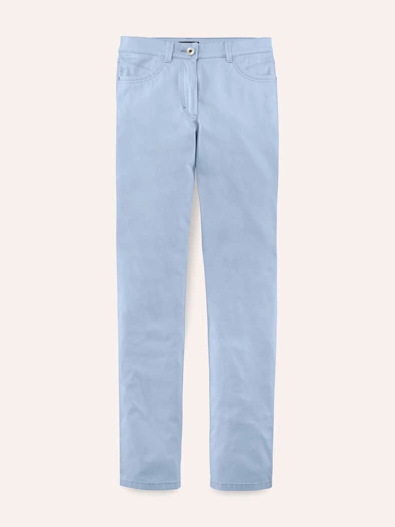 Extraglatt Baumwollhose Slim Fit Eisblau