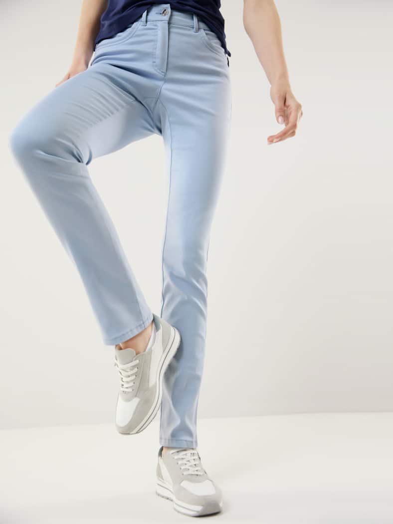 Extraglatt Baumwollhose Feminine F Eisblau