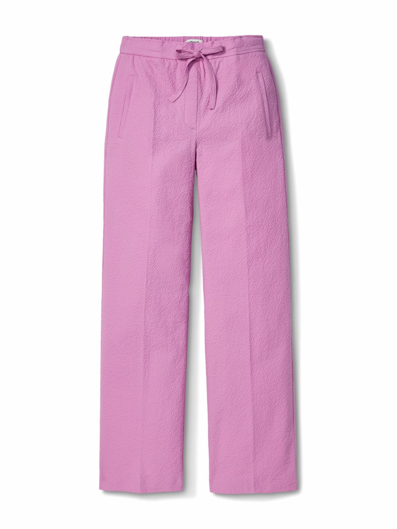 Marlenehose Seersucker Hortensie