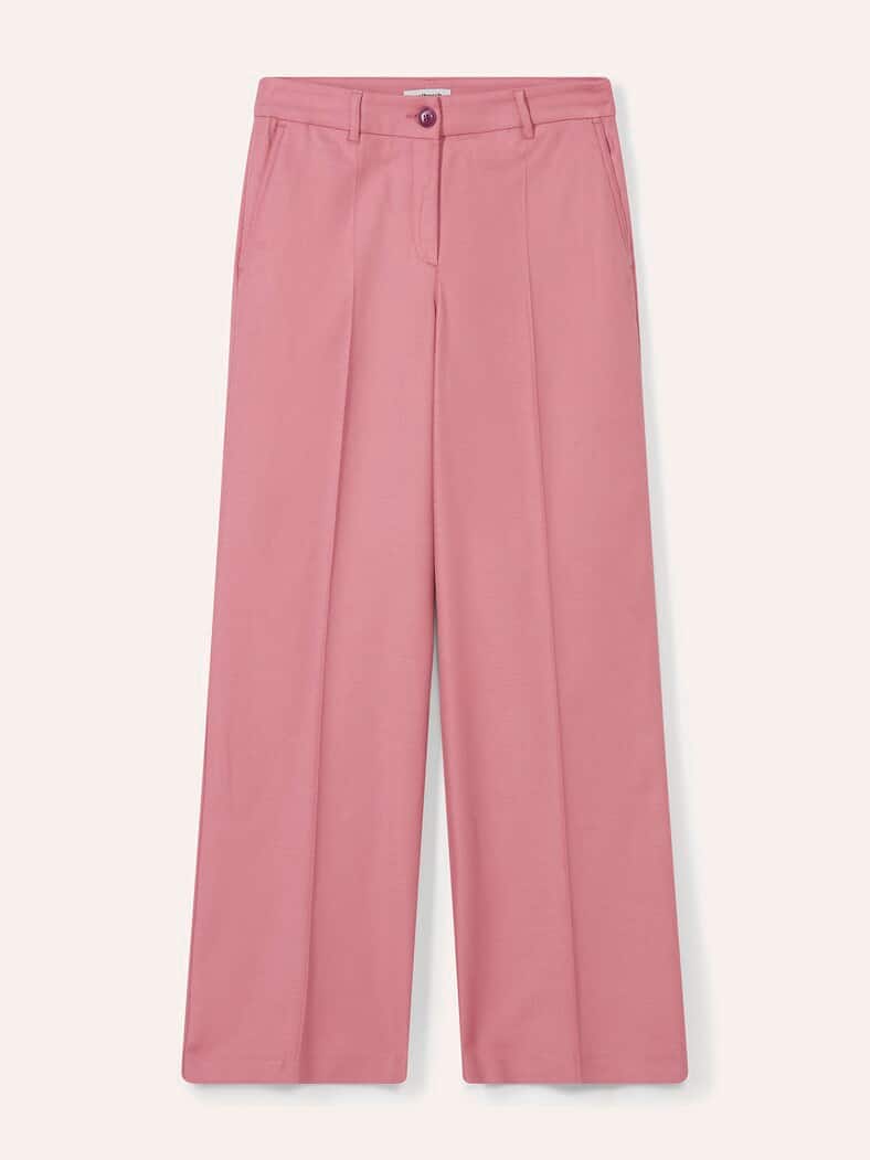 Marlenehose mit Struktur Rosenholz