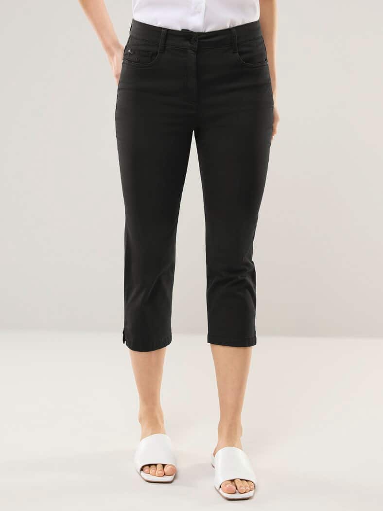 Capri aus Baumwollmix Schwarz