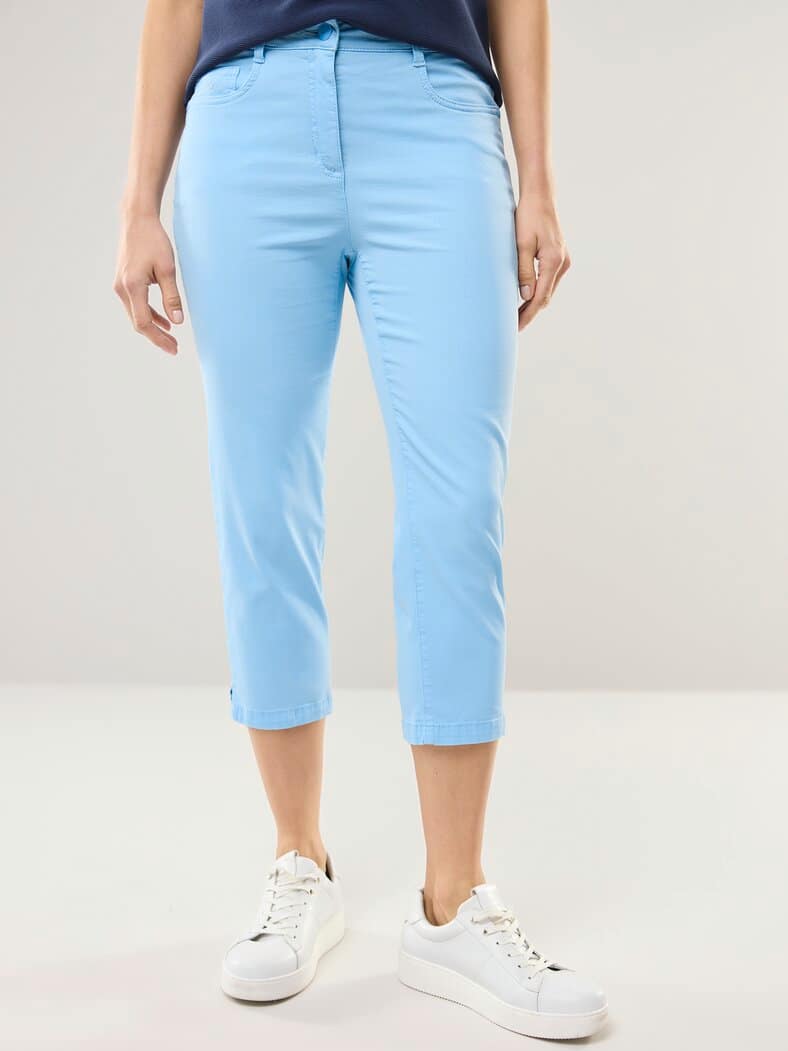 Capri aus Baumwollmix Skyblue
