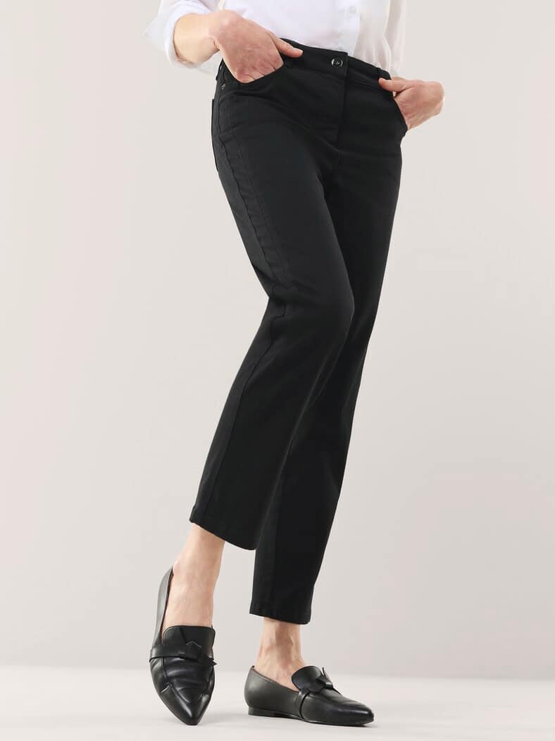 7/8-Baumwollhose Figurwunder FF Schwarz