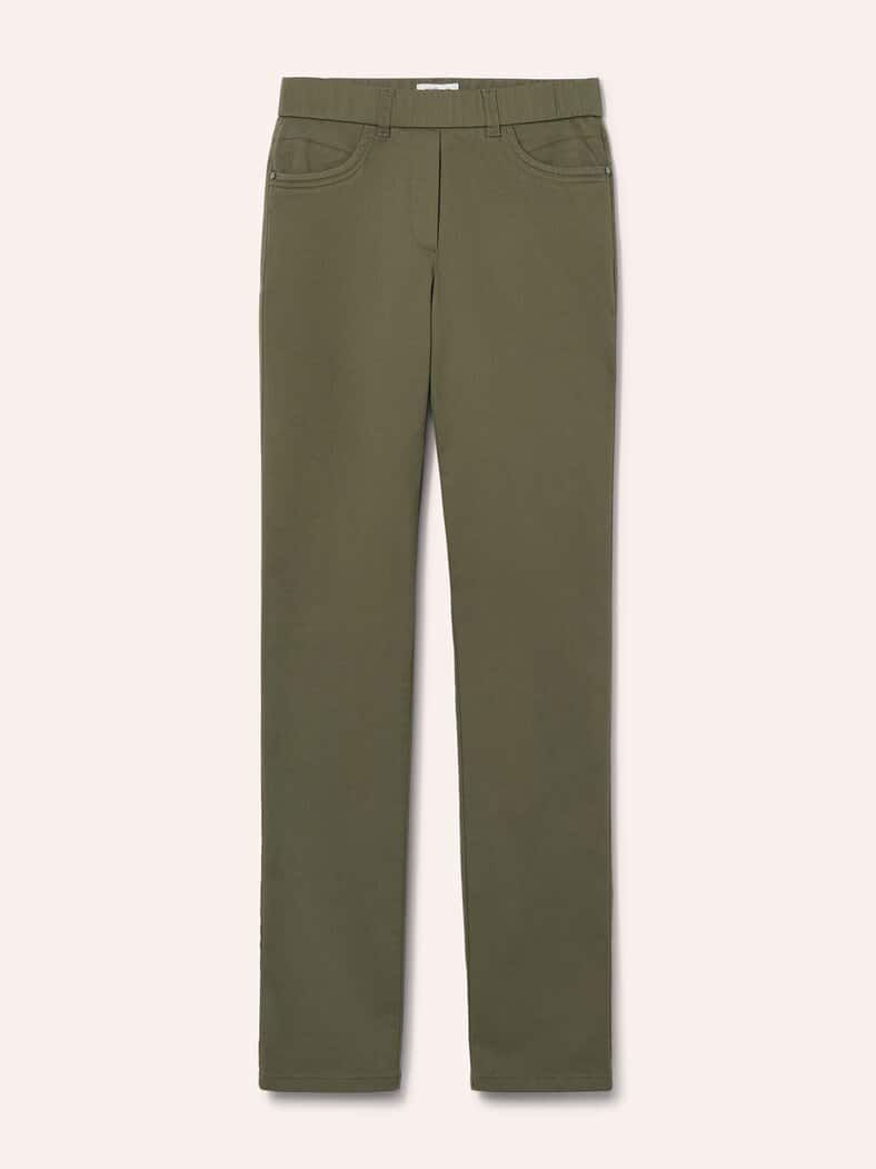 Thermo-Extraglatt Baumwollhose Olivgrün