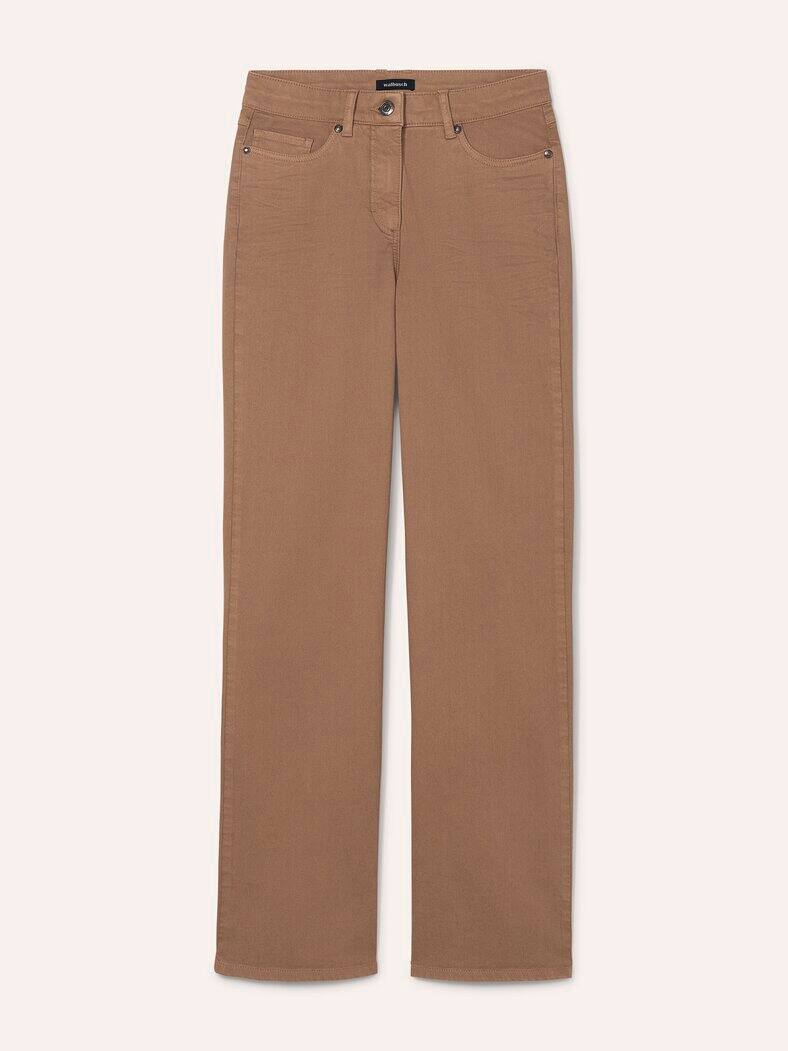 5 Pocket Jeans mit weitem Bein Praline