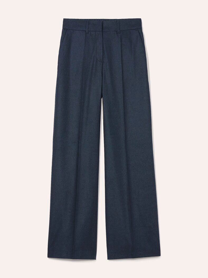 Marlene Hose aus Premium Flanell Nachtblau