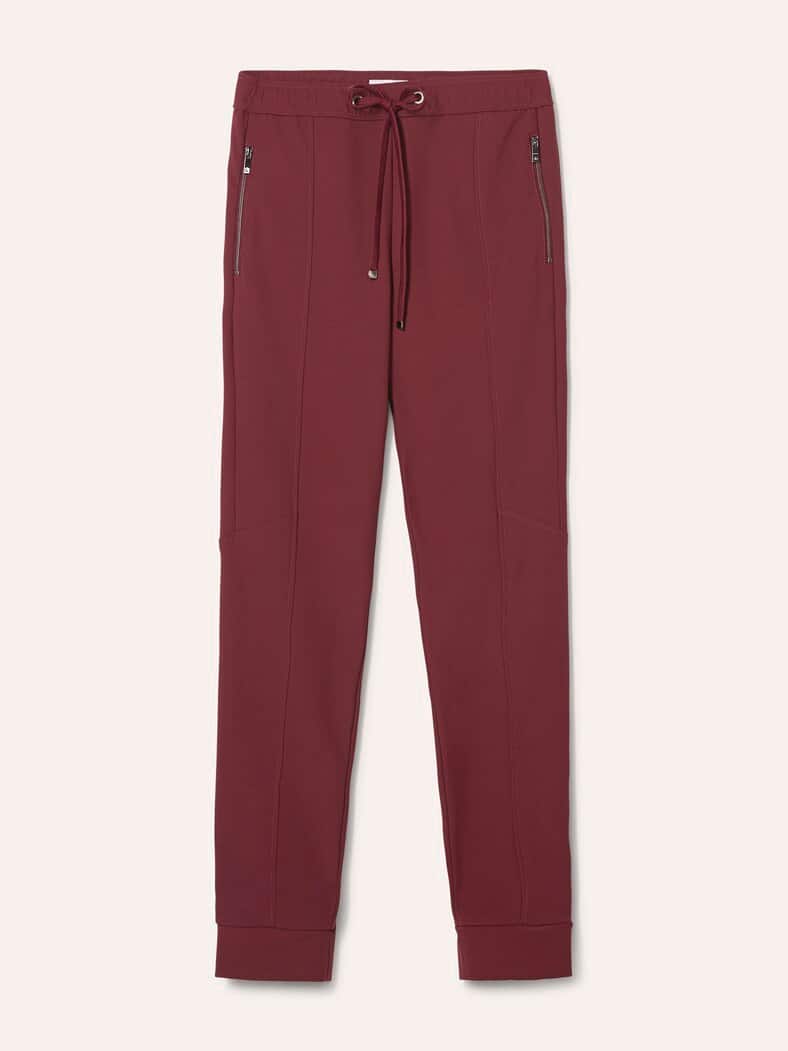Jogpant aus Strukturjersey Merlot