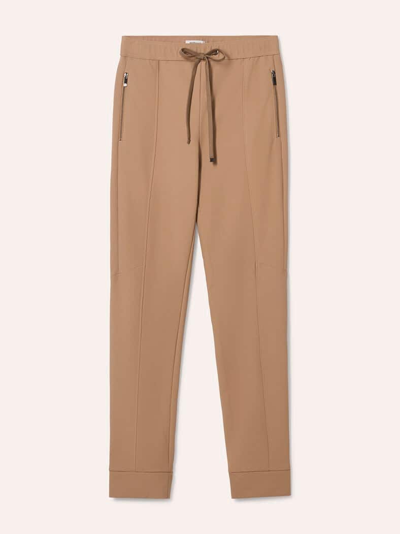 Jogpant aus Strukturjersey Praline