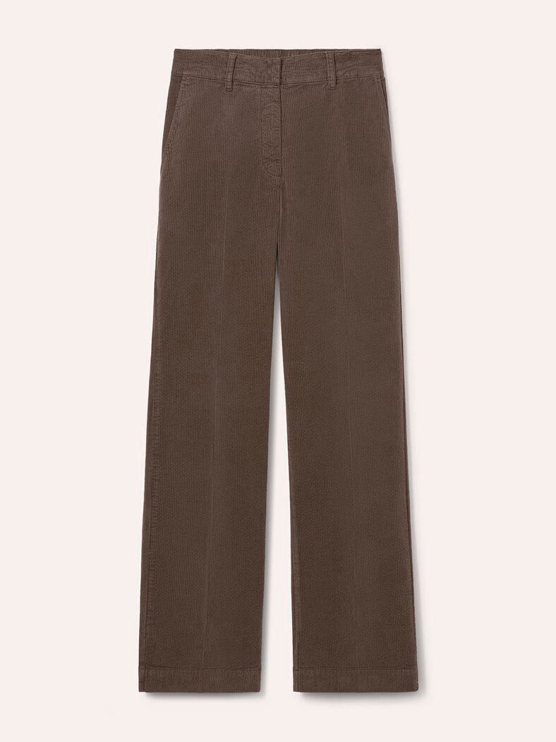 Marlene Hose aus weichem Cord Kaffee